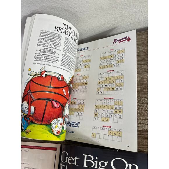 1992 Atlanta Braves Yearbook & NLCS Scorecard Lot MLB Baseball Champions Program - Picture 8 of 16